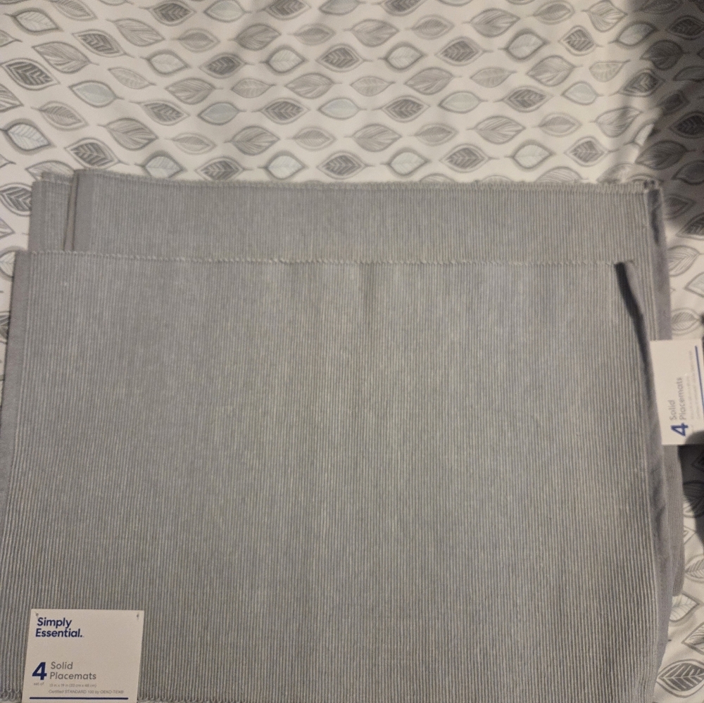 Gray Placemats - 2 Sets - 4ea. (8 Total)